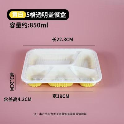 Boîte repas jetable à 5 compartiments JingJingRS