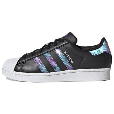 Originals Superstar Low Top Sneakers Damen Sneaker Schwarz Weiß Lila GZ5216