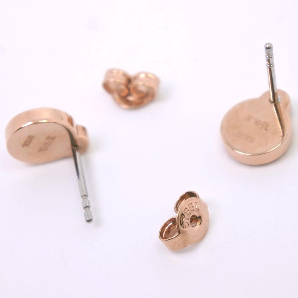 ARMANI Watches AR-80043 Earring Pink gold/pink Black shellDial Stainless Steel Quartz Women Used