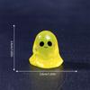 5 szt. Urocza lalka duch świecąca w ciemności, miniaturowe modele, dodatek DIY, dekoracja domku dla lalek, ozdoby na Halloween, zabawka świecąca w ciemności