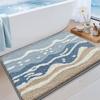 Leaves Non-Slip Bath Floor Mat Bathroom Fluffy Cashmere Absorbent Soft Rug Pad Children Room Carpet Carpet Home Decor Floor Mats