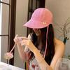 Adjustable Striped Peaked Cap Drawstring Women Sun Hat Lightweight Sunscreen Baseball Hat  Outdoor