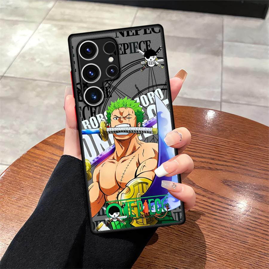 One Piece Cool Zoro Funda Back Phone Cover Case for Samsung Galaxy S24 Plus S21 Note 20 Ultra 10+ S23 FE S20 FE S22 S25 Ultra