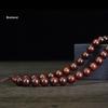 Zambia Rosewood & Blood Sandalwood Bracelet - 108 Beads Rosary with Gold Star & Pterocarpus Santalinus Buddhist Prayer String