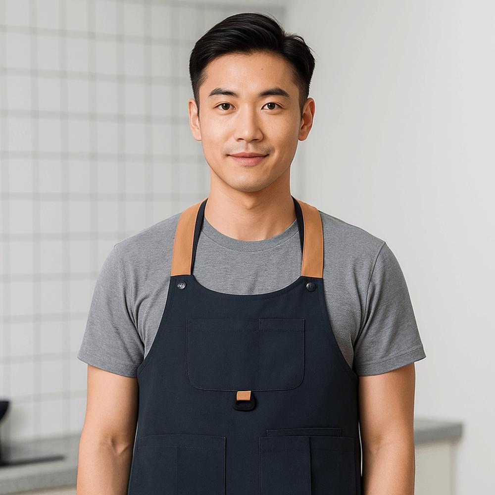 Wind Resistant Loose Apron Polyester BBQ Apron Work Clothes Kitchen Apron  Restaurant