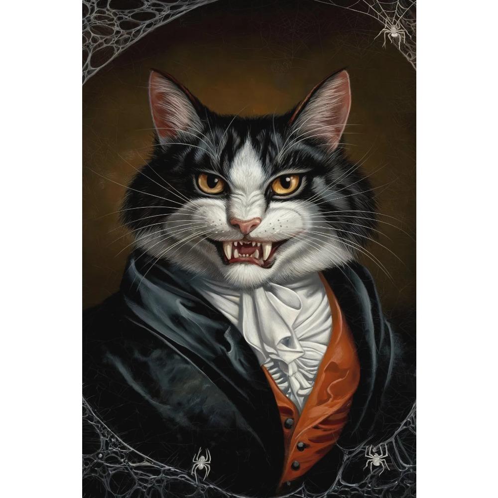 Dark Vintage Witch Halloween Posters Haunted House Pumpkin Girl Creepy Mansion Canvas Painting Wall Art Pictures Home Room Decor