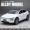 AKW1  Auto Tesla Model Y Alloy Car Model Toy Sound Light Horn Opening Door Alloy Vehicle Collectible Simulation Model for Ages...