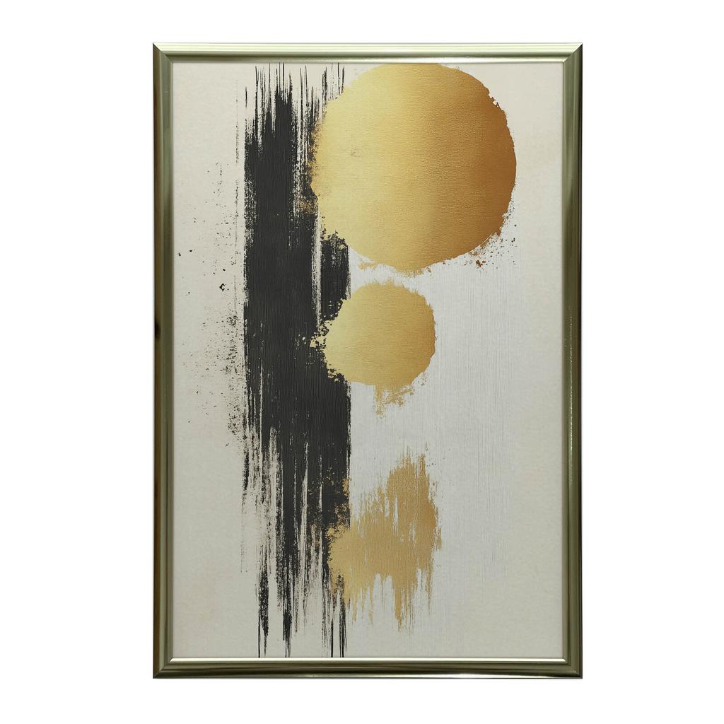 Energetyczne Złote Koła Energetyczne Złote Koła, 50X70 Cm, Rama Aluminiowa Czarna, Papier Matowy 230 Gsm