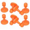 8pcs Tent Pole Rod Support Thunder Proof Cap for Outdoor Camping Hiking Tent Accessories (Orange)