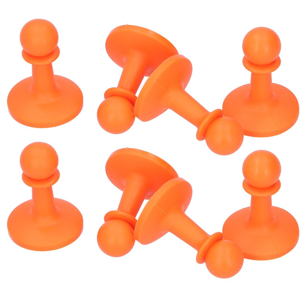 8pcs Tent Pole Rod Support Thunder Proof Cap for Outdoor Camping Hiking Tent Accessories (Orange)
