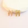Korean Style Elegant Copper Pendant Necklace with Zircon Inlaid Letter H - Versatile Fashionable Accessory for Women