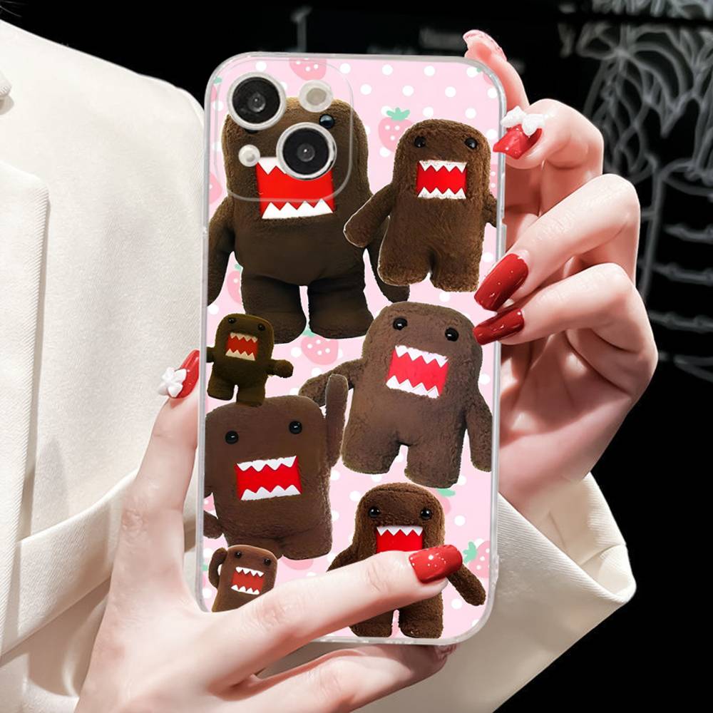 Cute Domo Kun Phone Case For IPhone 17 16 15 14 13 11 12 Pro Max 16 Plus Transparent