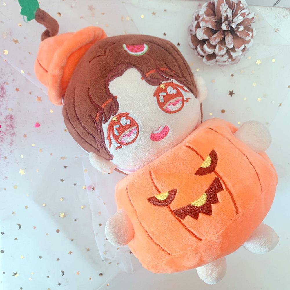 Orange Cotton Doll Halloween Suit Dress Up Plush Dolls Clothes  Doll Accessories