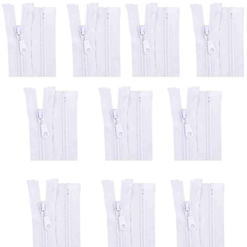 10Pcs Nylon Zippers for Sewing Craft 27.5Inch/70cm Sewing Zippers Open-end Zips Fasteners for Bag Wallet Pouches Clothes