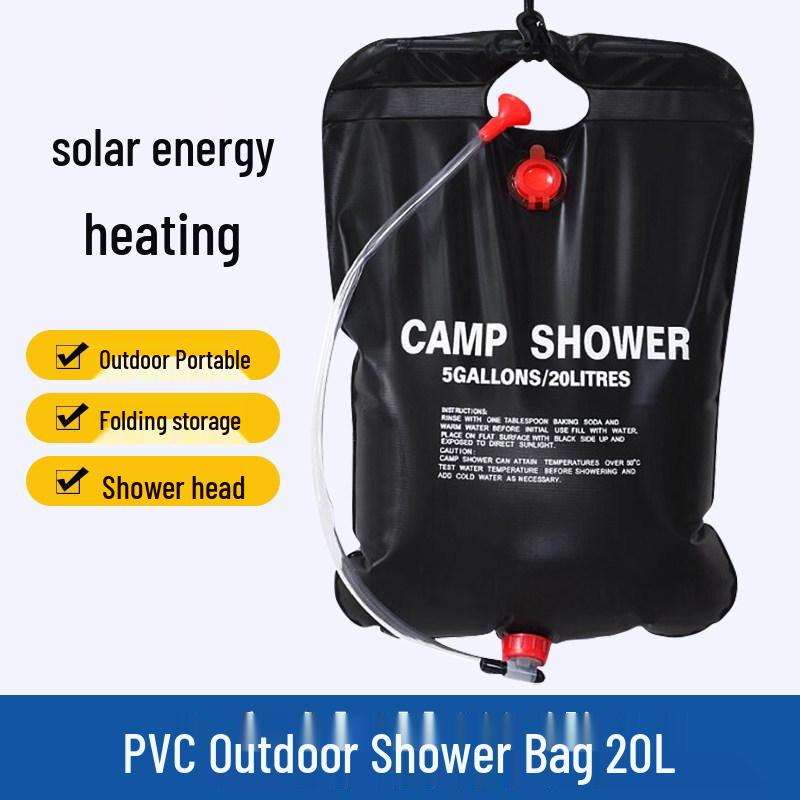Portable Solar-Powered Camping Shower Bag for Outdoor Use