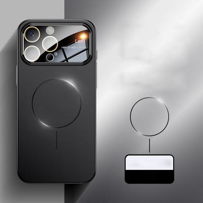 Luxuriöse einfarbige Hart-PC-Hülle für iPhone17 16 Pro Max 15 Pro 14 13 12 11 Linsenschutz Stoßfest für Magsafe Magnetische Handyhülle