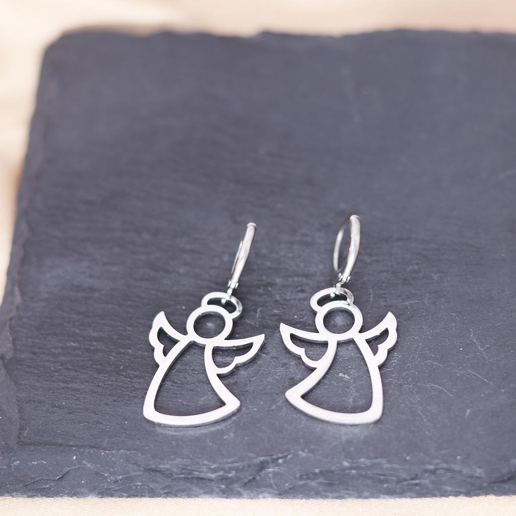 Kinitial Stainless Steel Unicorn Ankh Triangle Cross Snowflake Dandelion Mermaid Earrings For Women Trendy Piercing Jewelry