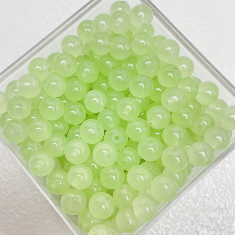 8mm Imitation Jade Glass Beads for DIY Jewelry Making, Straight Hole, Trendy Style, Loose Beads, Accessories.
