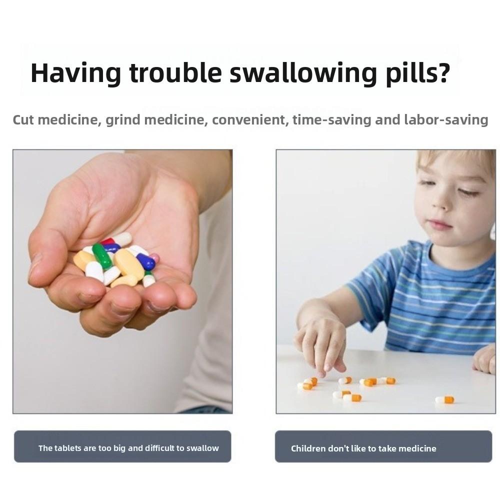 Multifunktionale Tablettenmühle Tablettenschneider Tablettenteiler aus Edelstahl für kleine und winzige Tabletten