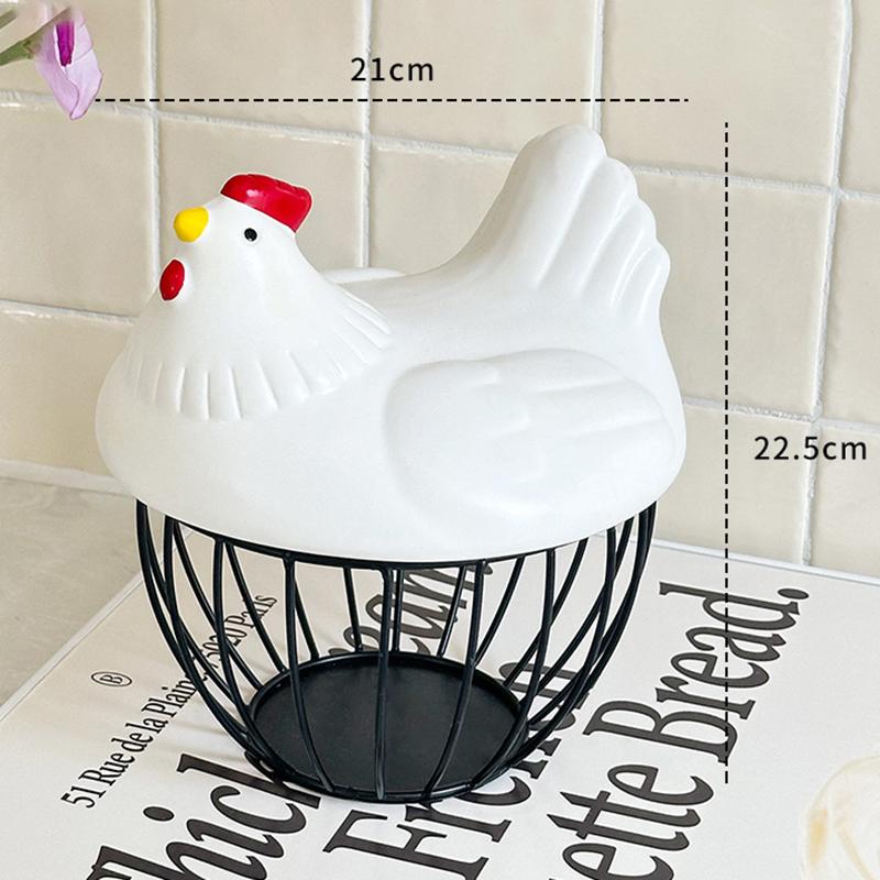 

Egg Storage Basket Small Iron Creative Baskets Modern Kitchen Organizer Fruit Storage Basket Table Decoration Accessories Basket белый