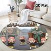 Spy Family Round Area Rug Carpet Rug For Living Room Bedroom Sofa Playroom Decor Nonslip Floor Mat