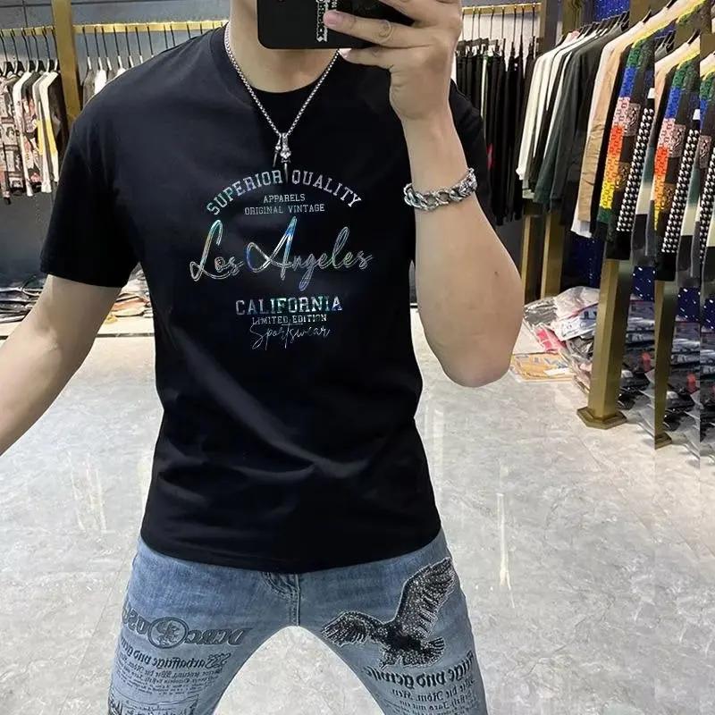 

Футболка с коротким рукавом для мужчин, модный бренд, персонализированный принт с буквами, круглый вырез, высококачественная футболка Harajuku Hunter X Hunter XL чёрный