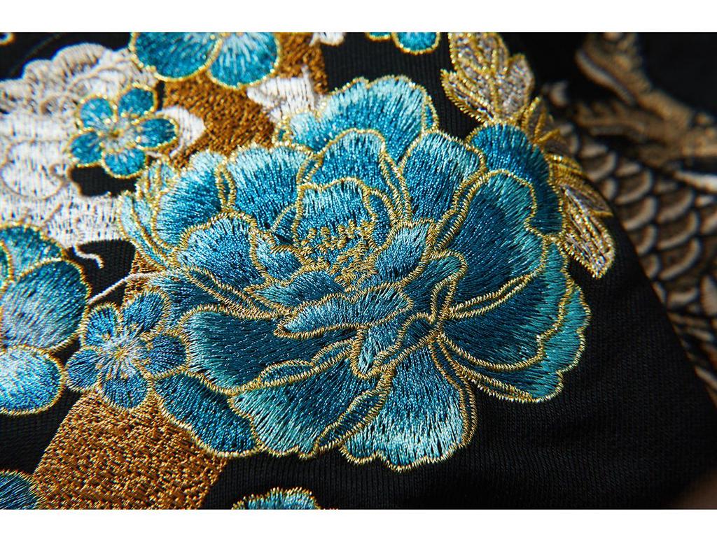 Huaxia Junpin Embroidered Dragon & Phoenix Hoodie - Trendy Couple Sweatshirt, Chinese Style Outerwear