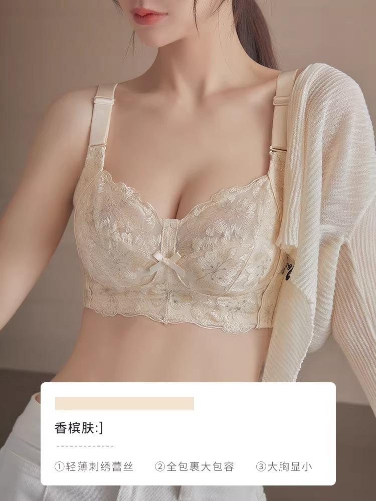 

Summer thin collection lace adjustment large size women s bra anti-sagging no steel ring bra 75B