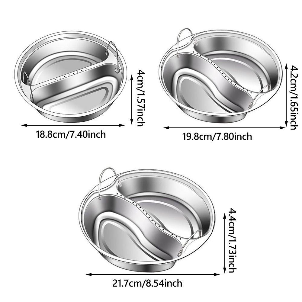 304 Stainless Steel Divided Food Steamer Tray Multi Size Stackable Food Steamer with Handle Round Food Holder for Kitchen