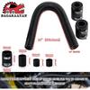 Universal 24" Flexible Radiator Hose Stainless Steel Universal Water Hoses Adapter Coolant Radiator Hose Kit Could be Used with 1-1/4", 1-1/2",