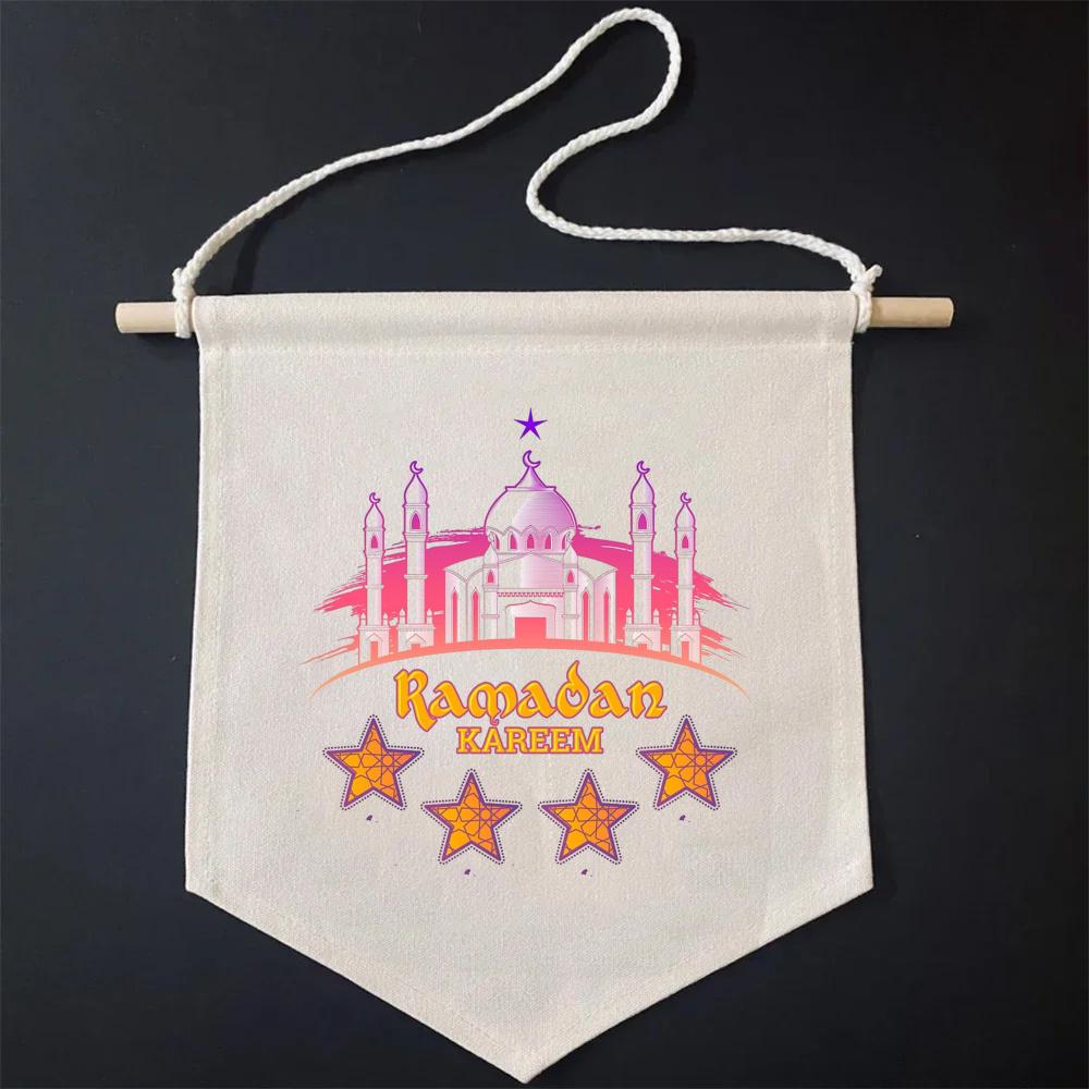 Ramadan Front Door Sign Ramadan Mubarak Wall Hanging Ramadan Banner Home Room Supplies Gifts for Muslim Eid Favor