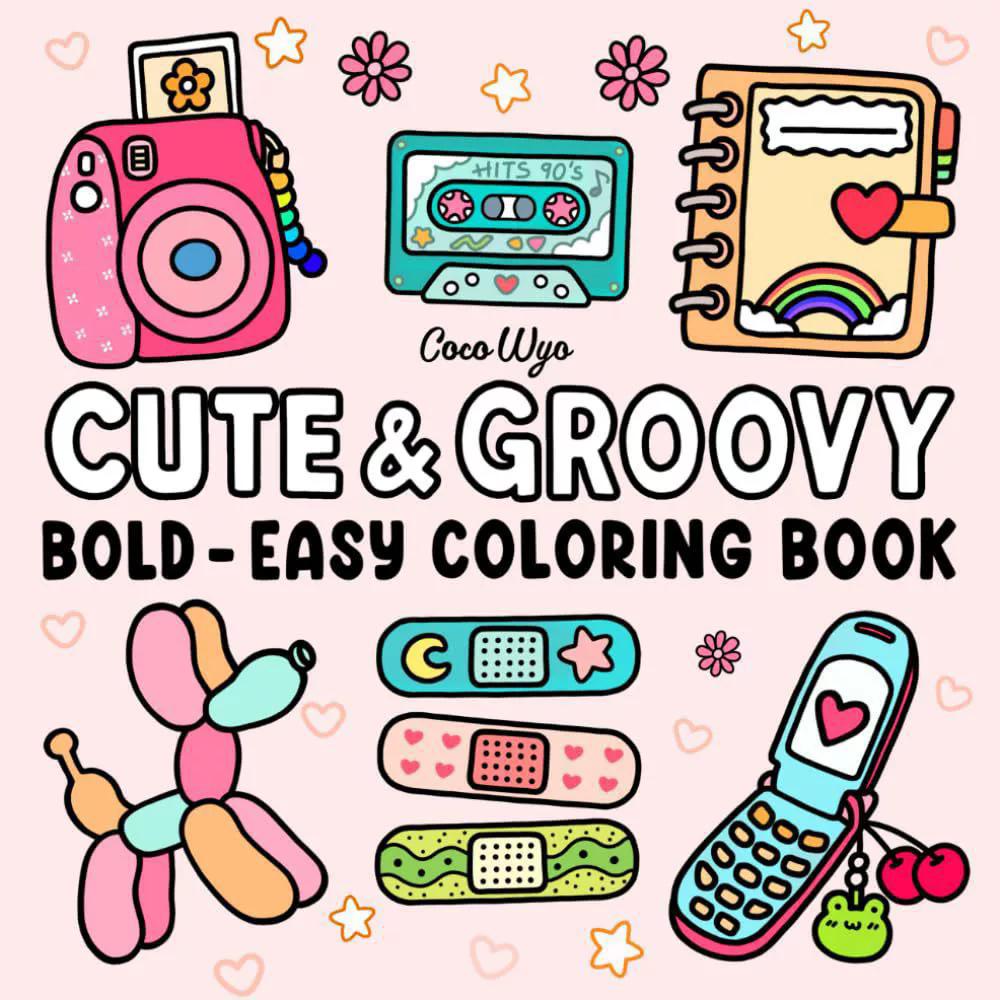 In Stock Cute&Comfy Coloring Book Bold-Easy Coloring Book For Adults Teens Cute&Groovy Girl Moments  Birthday Gift