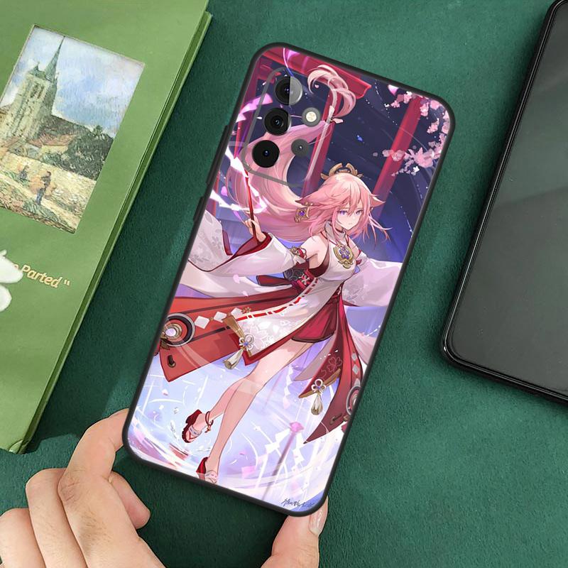 Genshin Impact Yae Miko Cover For Samsung Galaxy A54 A52S A52 A32 A22 A12 A72 A33 A53 A73 A14 A70 A51 A71 Case