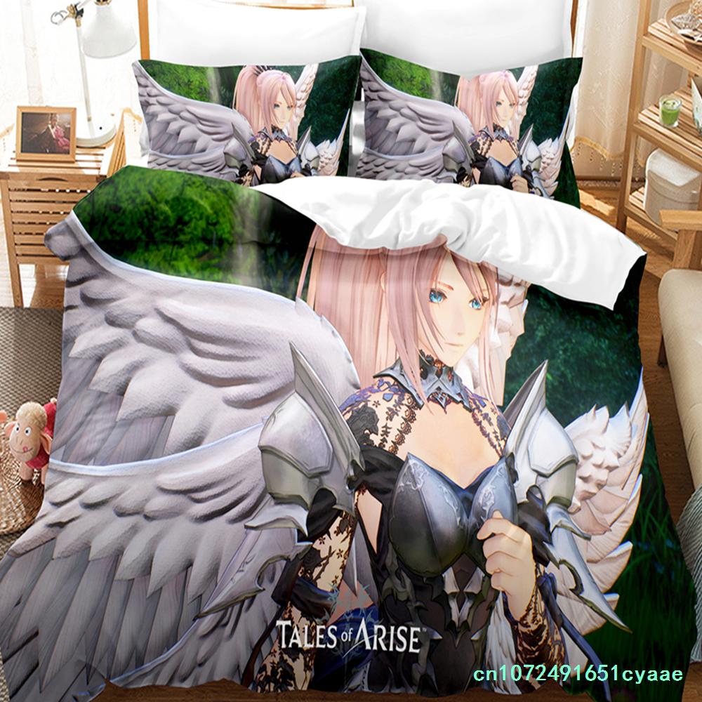 Heißes Spiel Tales Of Arise Bettwäscheset Modern 3D-Druck Bettdecke Bettbezug Kissenbezüge Bettbezug Queen Einzelgröße Dropshipping