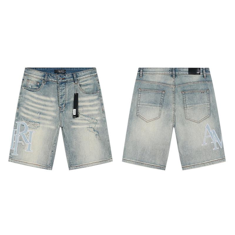 Cross-border Trendy Brand PURPLE BRAND JEANS European and American High Street Loose and Versatile Jeans Shorts Men's and Women's Tide