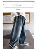 Boys' Trendy Soft Denim Jeans - 2025 Spring/Autumn Straight-Leg Loose Pants, Korean Style Children's Trousers.