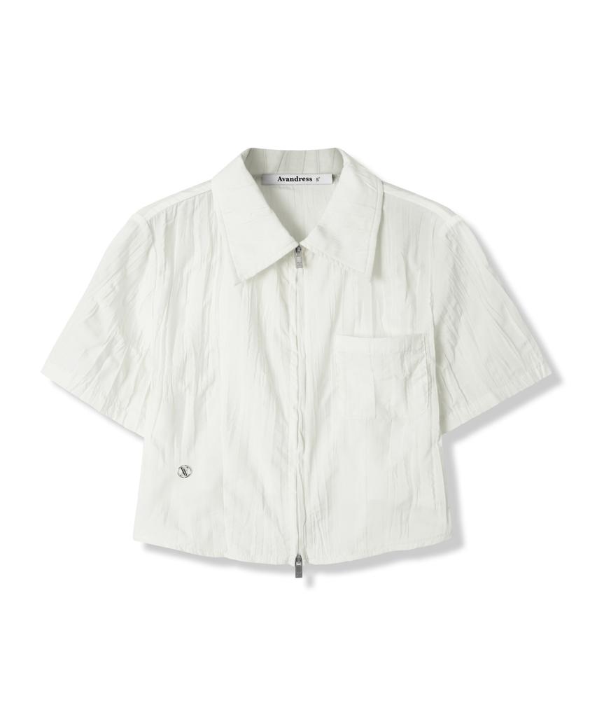 AVANDRESS Mini Femi Pleats Shirts Zip-Up - 3Col