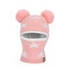 Ear Protection Winter Neck Gaiter Hat Acrylic Full Face Cover Hat Protective Pom Pom Hat  For Boys
