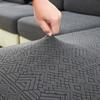 1/2/4/6Pc Stretch Polar Fleece Jacquard Chair Covers - Geometric Pattern, Easy Install For Home & El