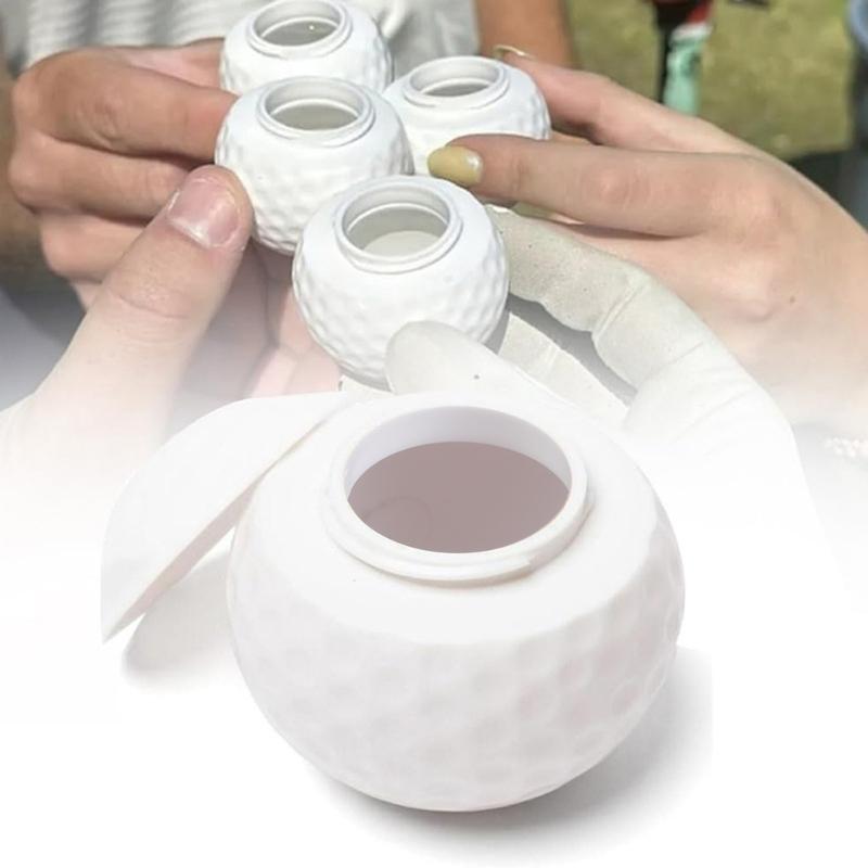 1/3Pcs Golf Balls Shape Shot Glass With Lid Reusable Wine Cup Plastic Golf Shot Glasses Gift For Golf Enthusiasts