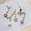 Crystal Beaded Elegant Phone Charm Anti Loss Rope Fruit Pendant Colorful Phone Lanyard  Women Girls