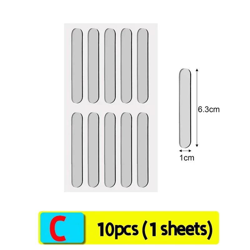 Transparent Self-Adhesive Door Stop Strips Silicone Cabinet Bumpers Furniture Drawer Anti-collision Seal Tape Wall Protector Pad