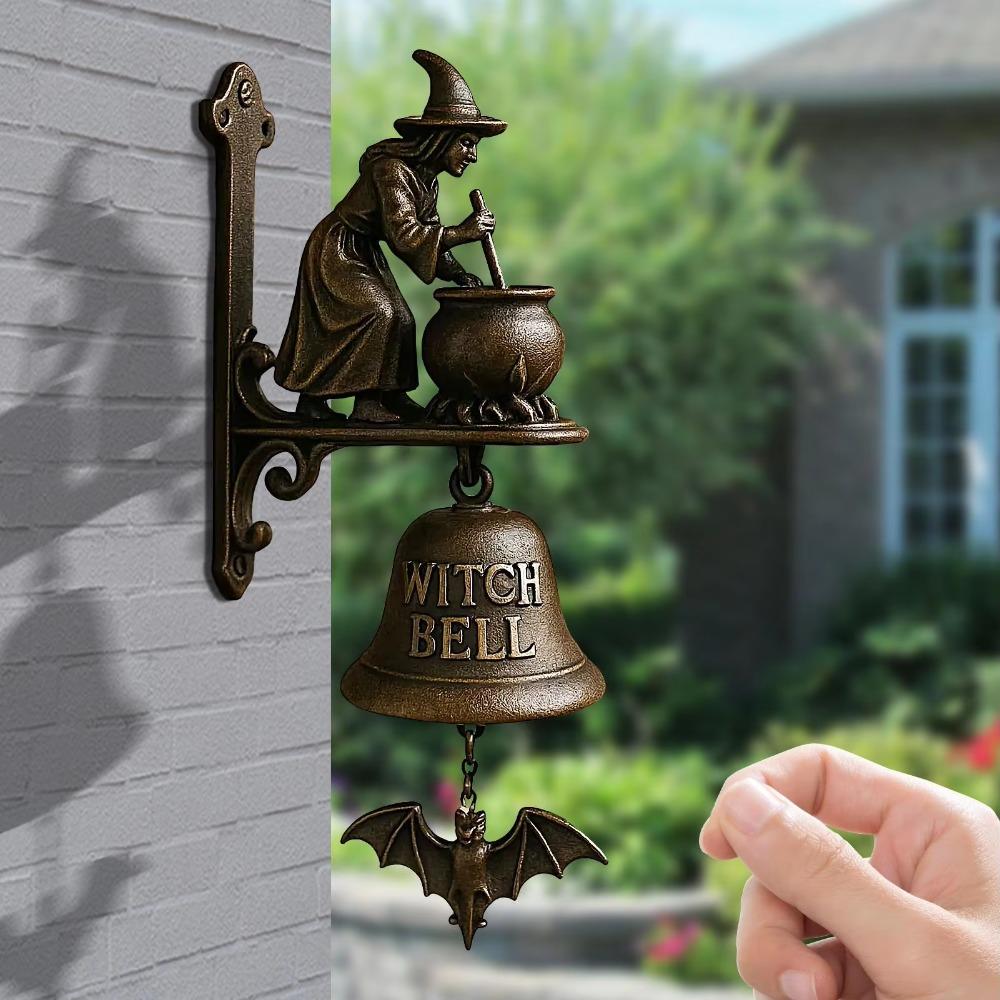 Sounding Halloween Witch Doorbell Vintage Halloween Door Hanger Witch Hanging Ornament Garden