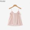 ZANZEA Women Bows V-Neck Casual Sleeveless Straps Camisoles Tank Tops