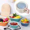 Double Layer Washing Basket Fridge Storage Container Organizer Fruit Cleaning Basin Strainer