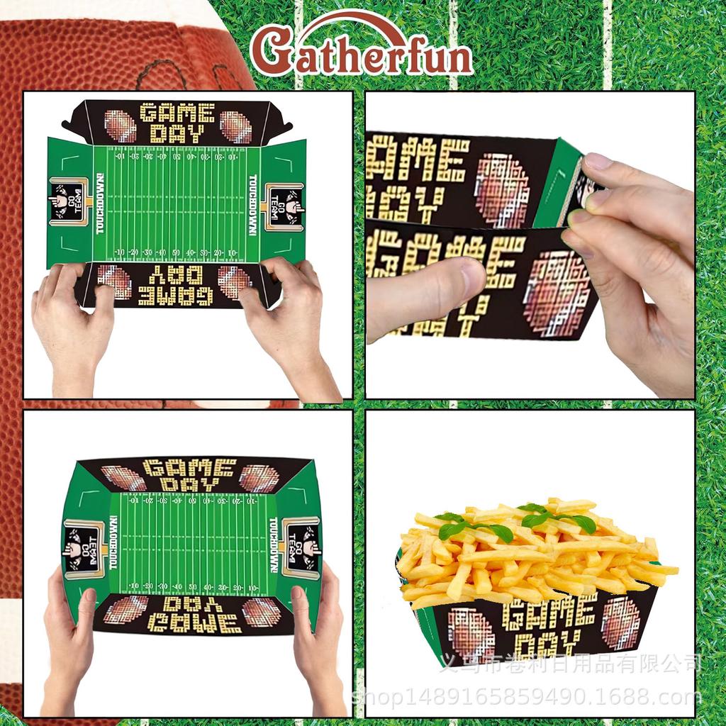 Super Bowl Ball Przybory Imprezowe Piłka Nożna Koszykówka Baseball Impreza Piłkarska Dekoracyjne Sztućce Pudełko na Chipsy