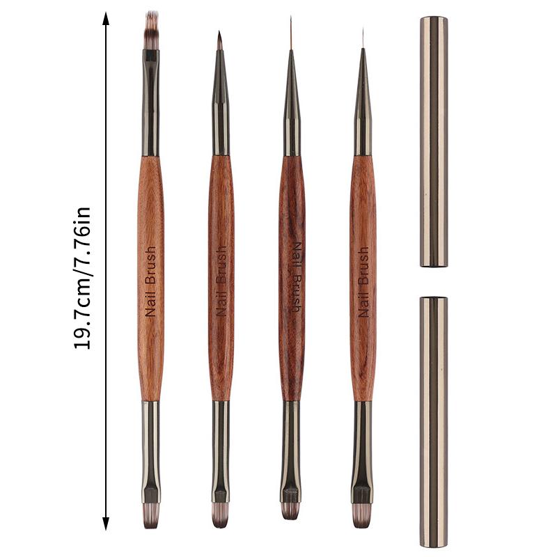 Double Ended 7/12/13Mm Liner Painting Brush Nail Art Flat Round Drawing Flowers Diy Petal Pen Tools Glue Phototherapy Pen