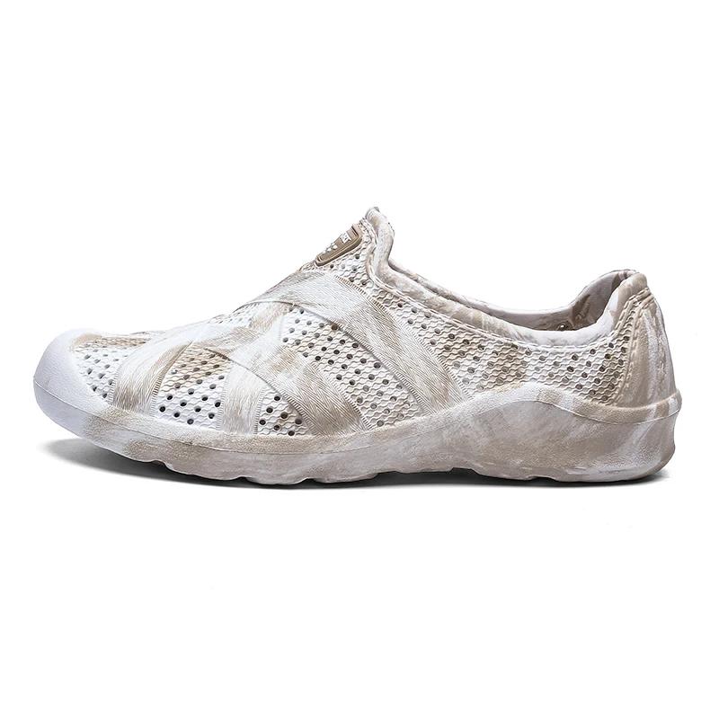 

Мужские сандалии-слайды Камуфляжные летние тапочки с отверстиями Уличная садовая обувь Мужские повседневные пляжные сандалии Нескользящая дышащая обувь 45 хаки