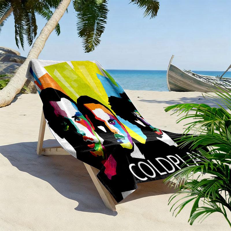 Coldplay POSTER Beach Towel, Large Soft Quick Dry Towel for Beach Camping Swimming