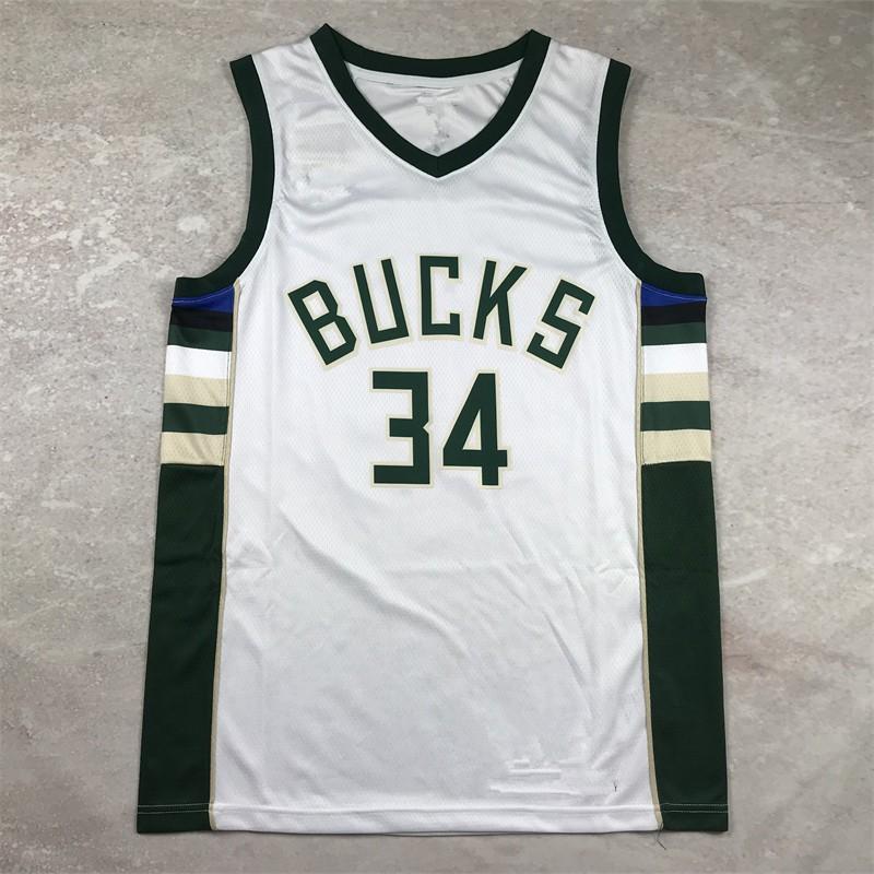 Basketball Jersey Giannis Antetokounmpo Milwaukee Bucks 34 Breathable Sports Uniform Men Women